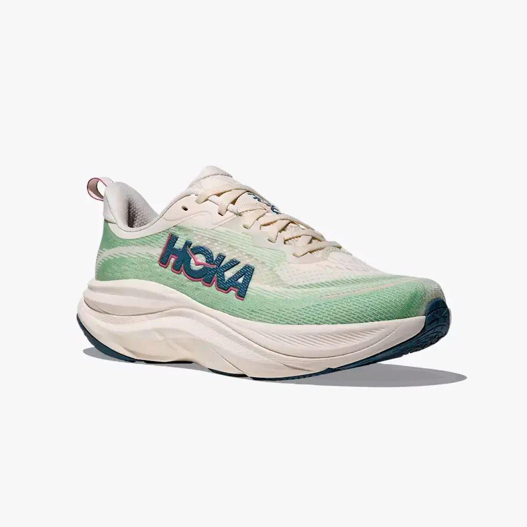 HOKA SKYFLOW W ALABASTER/VINTAGE GREEN - Imagen 4