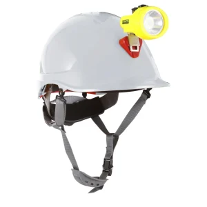 Casco Steelpro ABS MTA Blanco Con Portalámpara Full