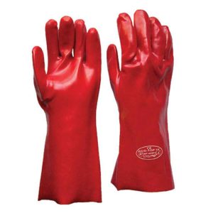 Guante PVC 14-35 cm Rojo
