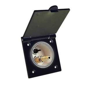 Racorado de ducha exterior negro con interruptor