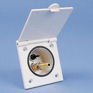 Racorado de ducha exterior blanco con interruptor