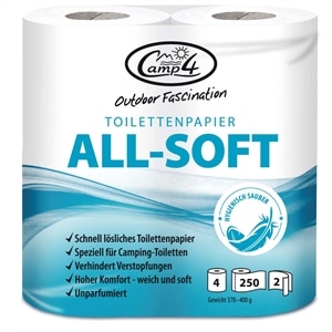 Papel higiénico de 2 capas de degradación rápida