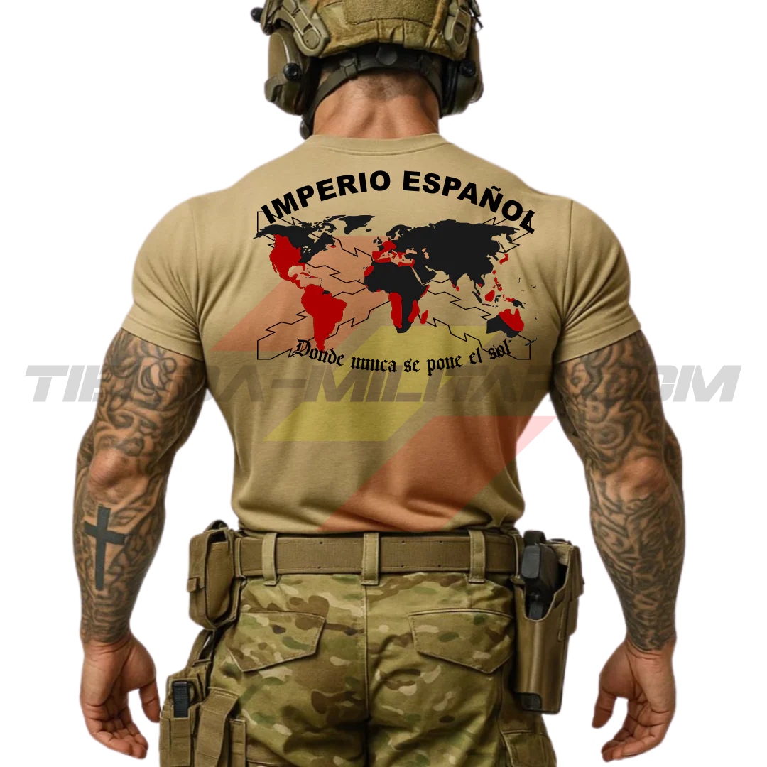 Camiseta Algodón Premium IMPERIO ESPAÑOL "DONDE NUNCA SE PONE EL SOL" - Imagen 8
