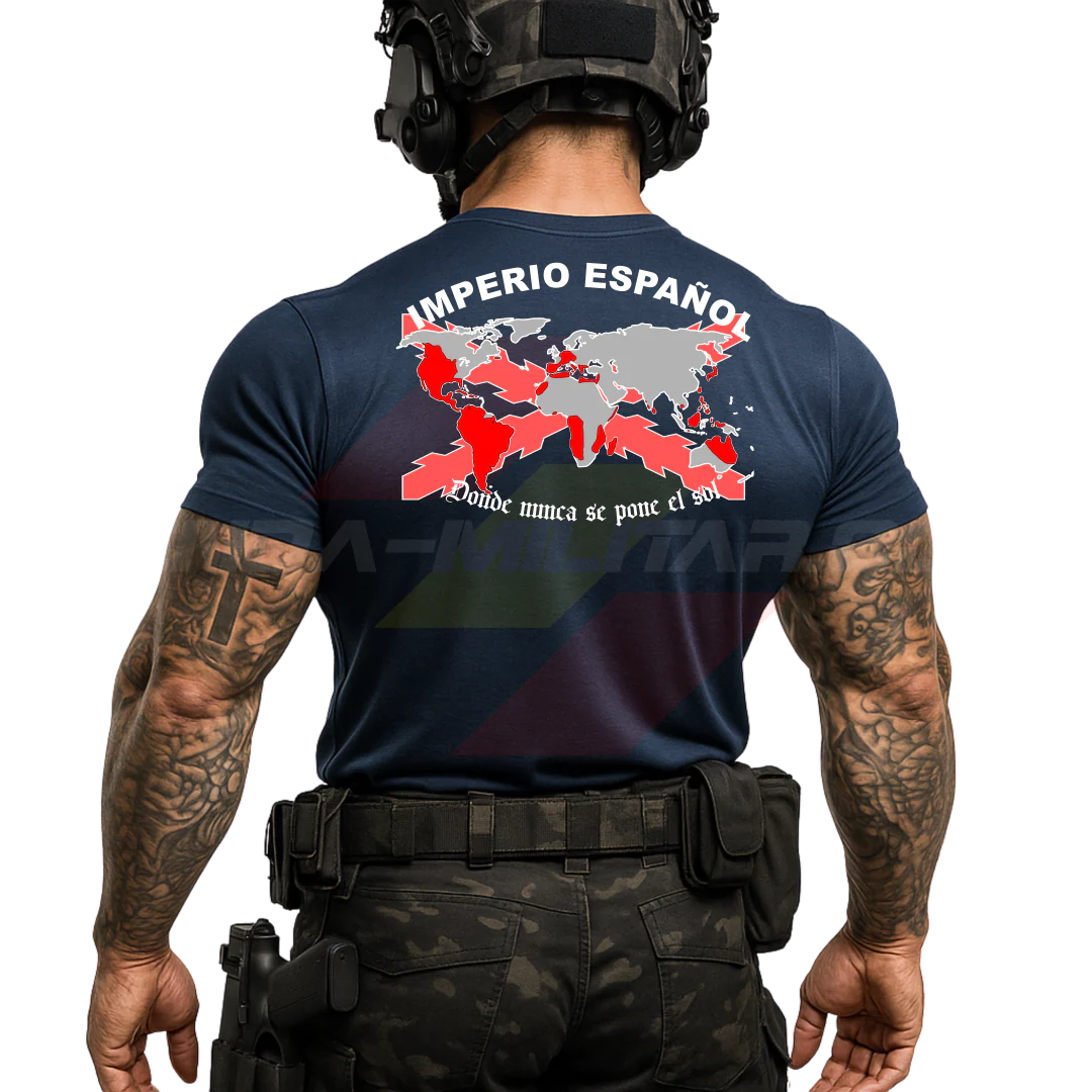 Camiseta Algodón Premium IMPERIO ESPAÑOL "DONDE NUNCA SE PONE EL SOL" - Imagen 6