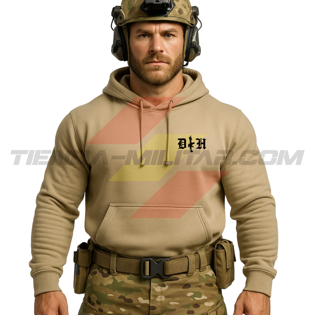 Sudadera Algodón Premium TIEMPOS DUROS HOMBRES FUERTES - Imagen 4