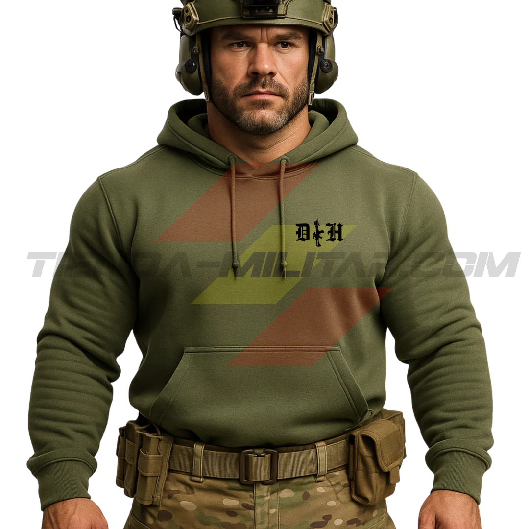 Sudadera Algodón Premium TIEMPOS DUROS HOMBRES FUERTES - Imagen 8