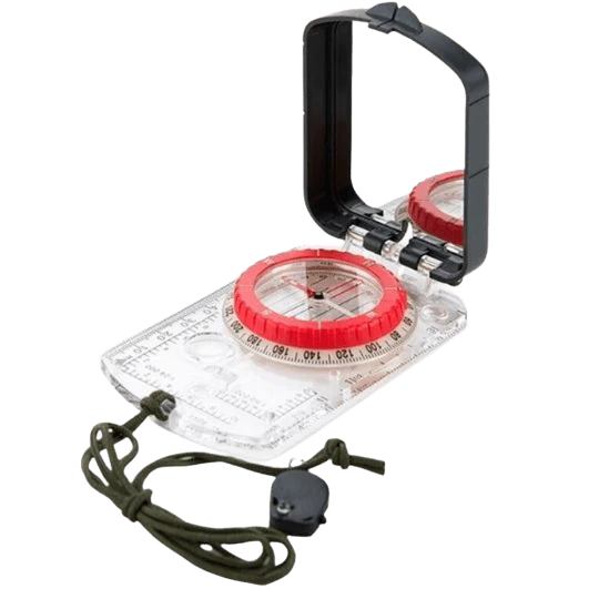 Brújula de orientación con espejo
