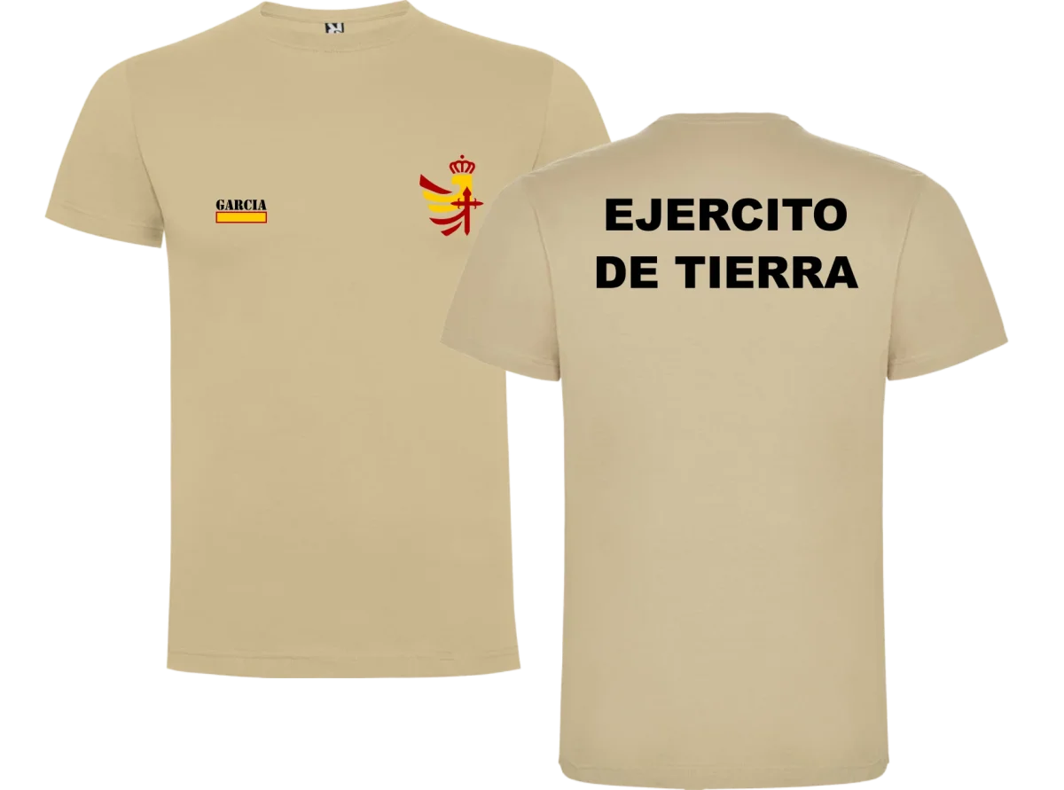 Camiseta algodón personalizada Ejército de Tierra - Imagen 3