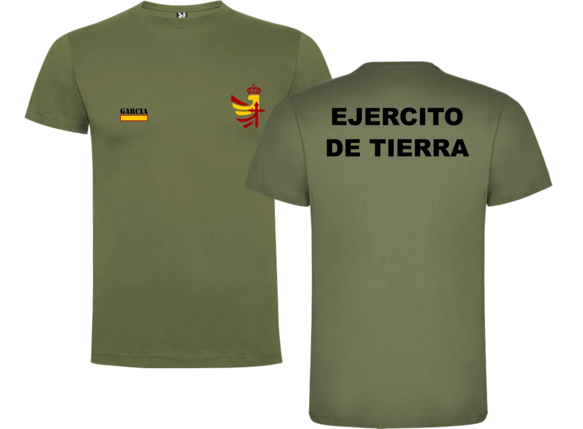 Camiseta algodón personalizada Ejército de Tierra