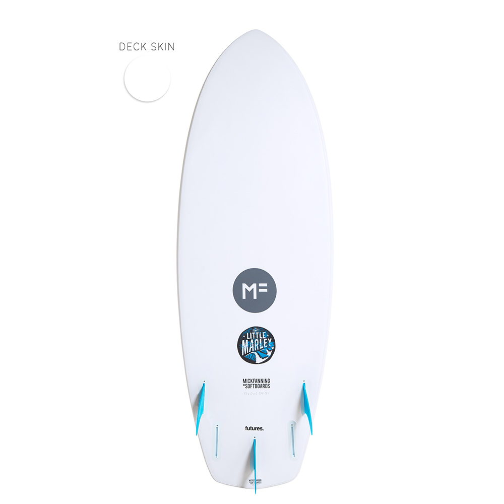Mick Fanning Little Marley Softboard White Futures - Imagen 3