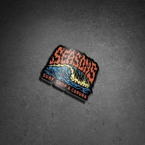 Pegatina Seasons Surf Shop La ola