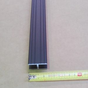 PERFIL H NEGRO ANODIZADO 20X38X2.5