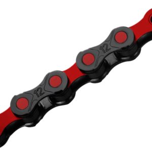Cadena KMC DLC 12V NEGRO/ROJO126P