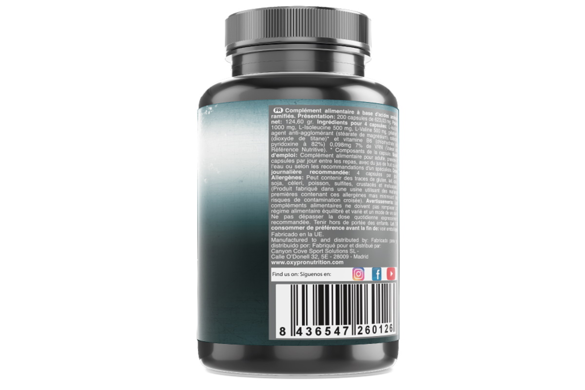 BCAA OXIPRPO 200 Cápsulas - Imagen 3