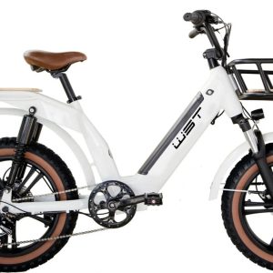 Bicicleta eléctrica ruedas gordas 20″ – FAT E-Bike CARGO LIPARI – Blanco