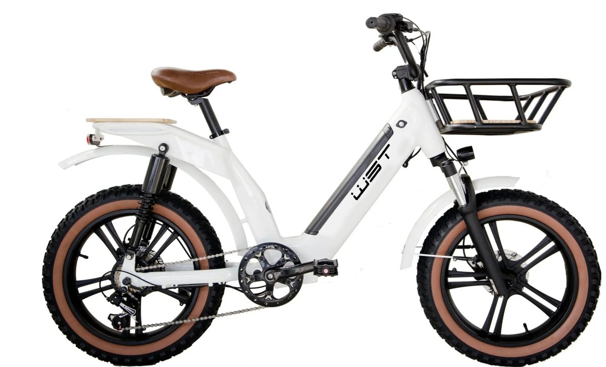 Bicicleta eléctrica ruedas gordas 20″ – FAT E-Bike CARGO LIPARI – Blanco - Imagen 2