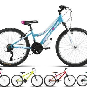 Bicicleta JL Wenti 26″ Acero con Suspensión Delantera, 1×7 Vel, Barra Baja y Barra Alta