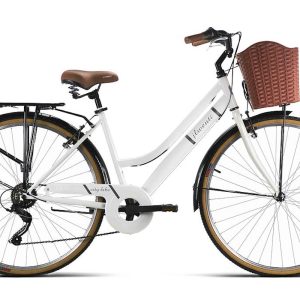 Bicicleta clásica JL Wenti 26″ y 28″ – Cuadro de Acero, 6 Vel Shimano RevoShift, V‑Brake, Llanta Aluminio, Portabultos y Cesta