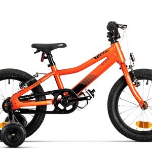 Bicicleta niño 3 a 6 años – 16″ – ruedines  – Aluminio – WRC APOLO – Naranja