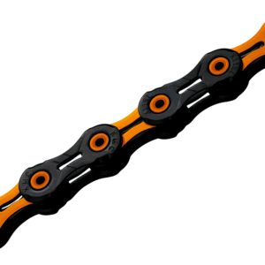 Cadena KMC 11V Super Light DLC NEGRO-NARANJA 118P