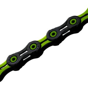 Cadena KMC 11V Super Light DLC NEGRO-VERDE 118P
