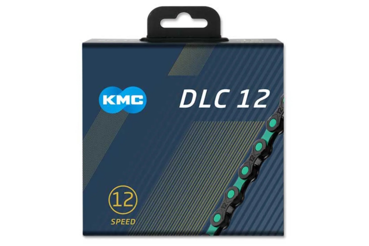 Cadena KMC DLC 12V NEGRO/CELESTE 126P - Imagen 3