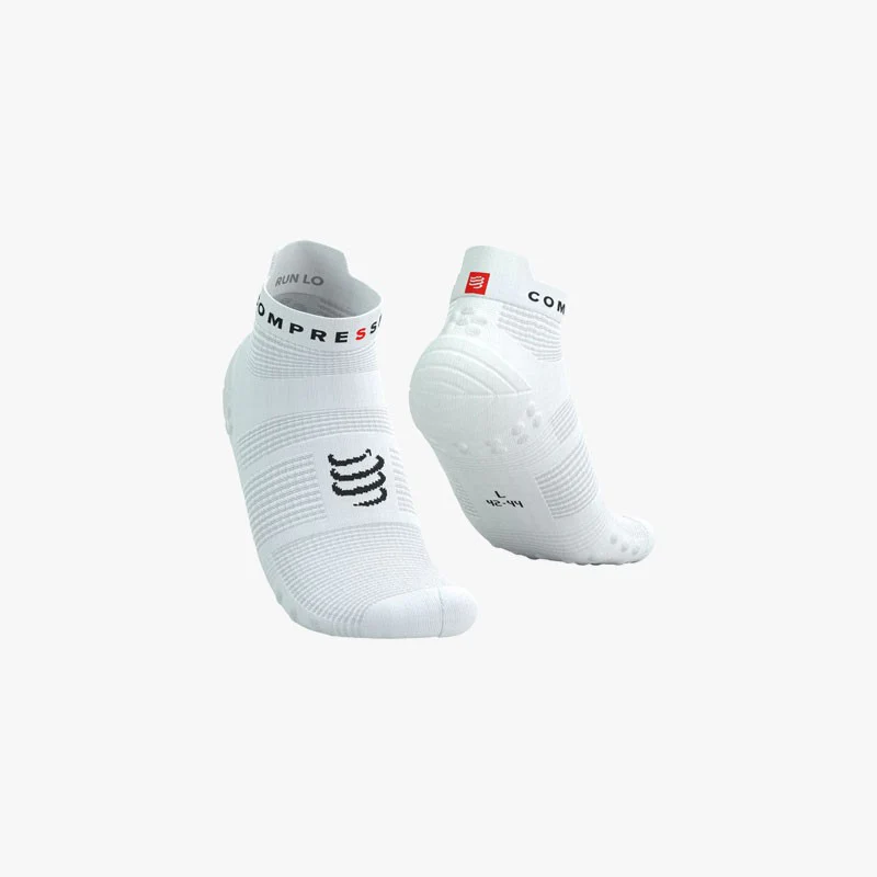 CALCETINES COMPRESSPORT PRO RACING RUN V4.0 LOW WHITE/BLACK - Imagen 2