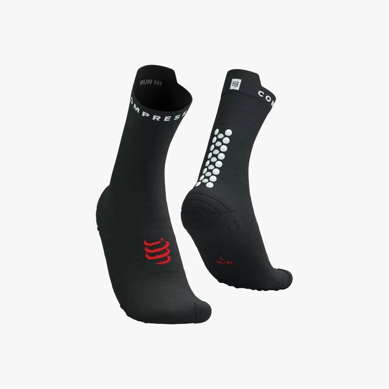 CALCETINES COMPRESSPORT PRO RACING RUN V4.0 QUARTER BLACK/WHITE