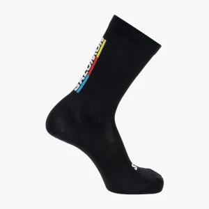 CALCETINES SALOMON PULSE RACE FLAG CREW NEGRO