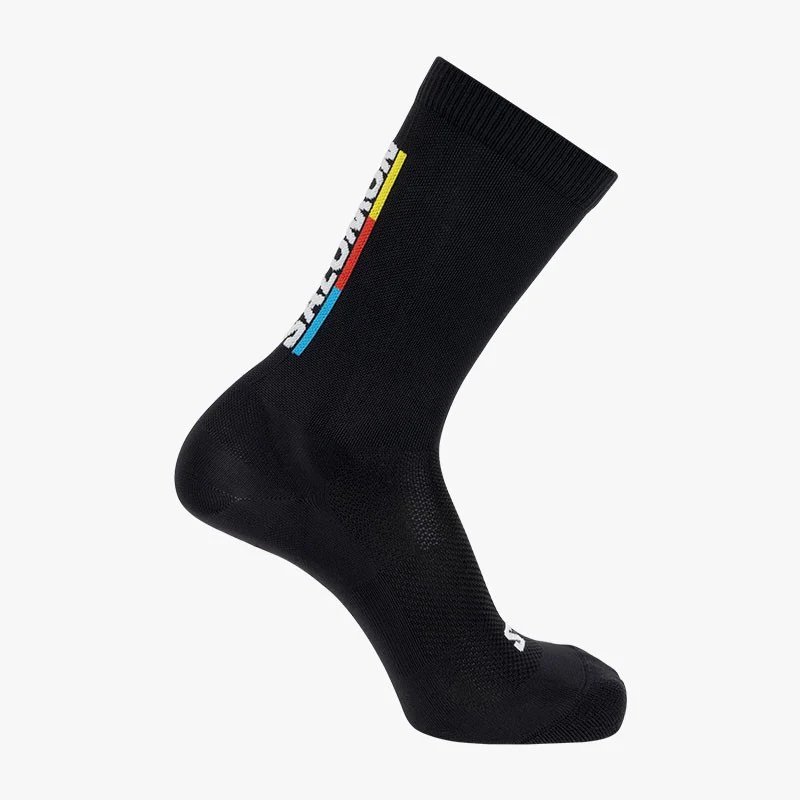 CALCETINES SALOMON PULSE RACE FLAG CREW NEGRO