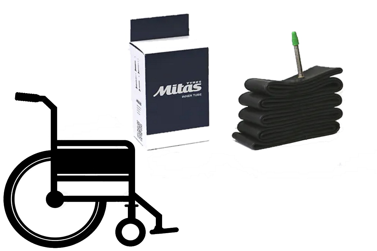 Cámara de aire silla de ruedas MITAS 24″ x 1 x 1 3/8 AV40mm - Imagen 2