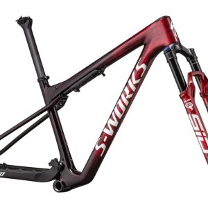 Cuadro Specialized S-Works Epic World Cup – Gloss Red Tint / Flake Silver Granite / Metallic White Silver