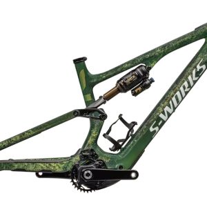 Cuadro Specialized S-Works Turbo Levo SL – 2025 – Team Yellow Tint / Pearl Impasto / Dark Moss Green / Metallic White Silver