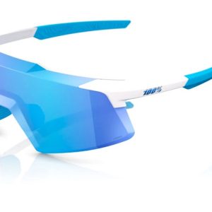 Gafas ciclismo 100% – Aerocraft® – Matte White – Hiper Blue Mirror