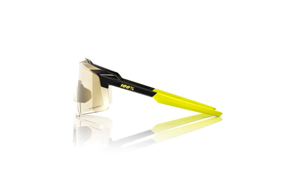 Gafas ciclismo 100% – Aerocraft® – Gloss Metallic Black – Gold Mirror Photochromic - Imagen 3