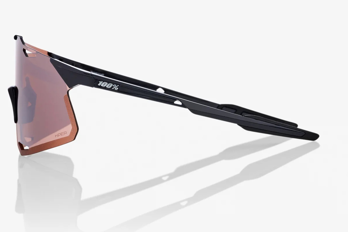 Gafas ciclismo 100% – HYPERCRAFT®- Gloss Black HiPER® Silver Mirror Lens - Imagen 4