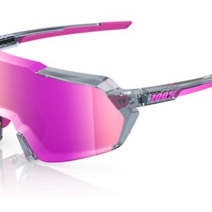 Gafas ciclismo 100% – Korbin – Polished Translucent Grey – Purple Multilayer Mirror