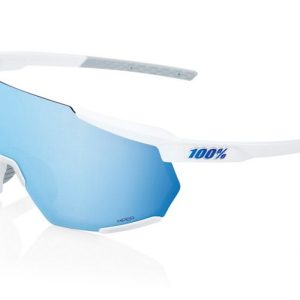 Gafas ciclismo 100% – RACETRAP® 3.0 – Matte White HiPER® Blue Multilayer Mirror Lens