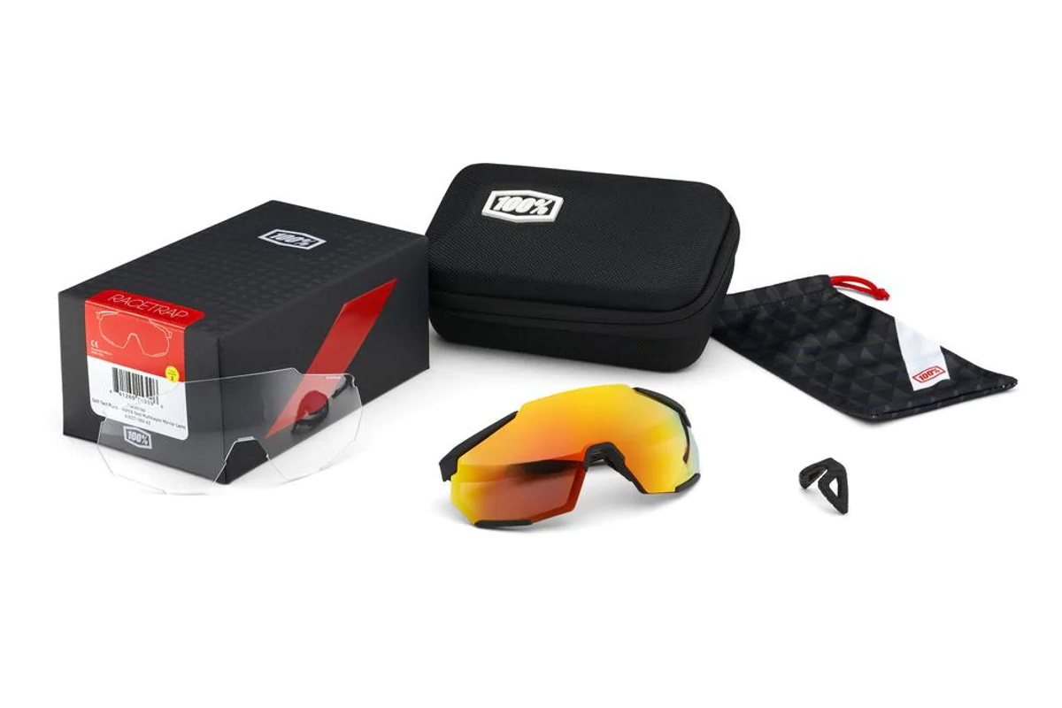 Gafas ciclismo 100% – RACETRAP® 3.0 – Gloss Black Smoke Lens - Imagen 5