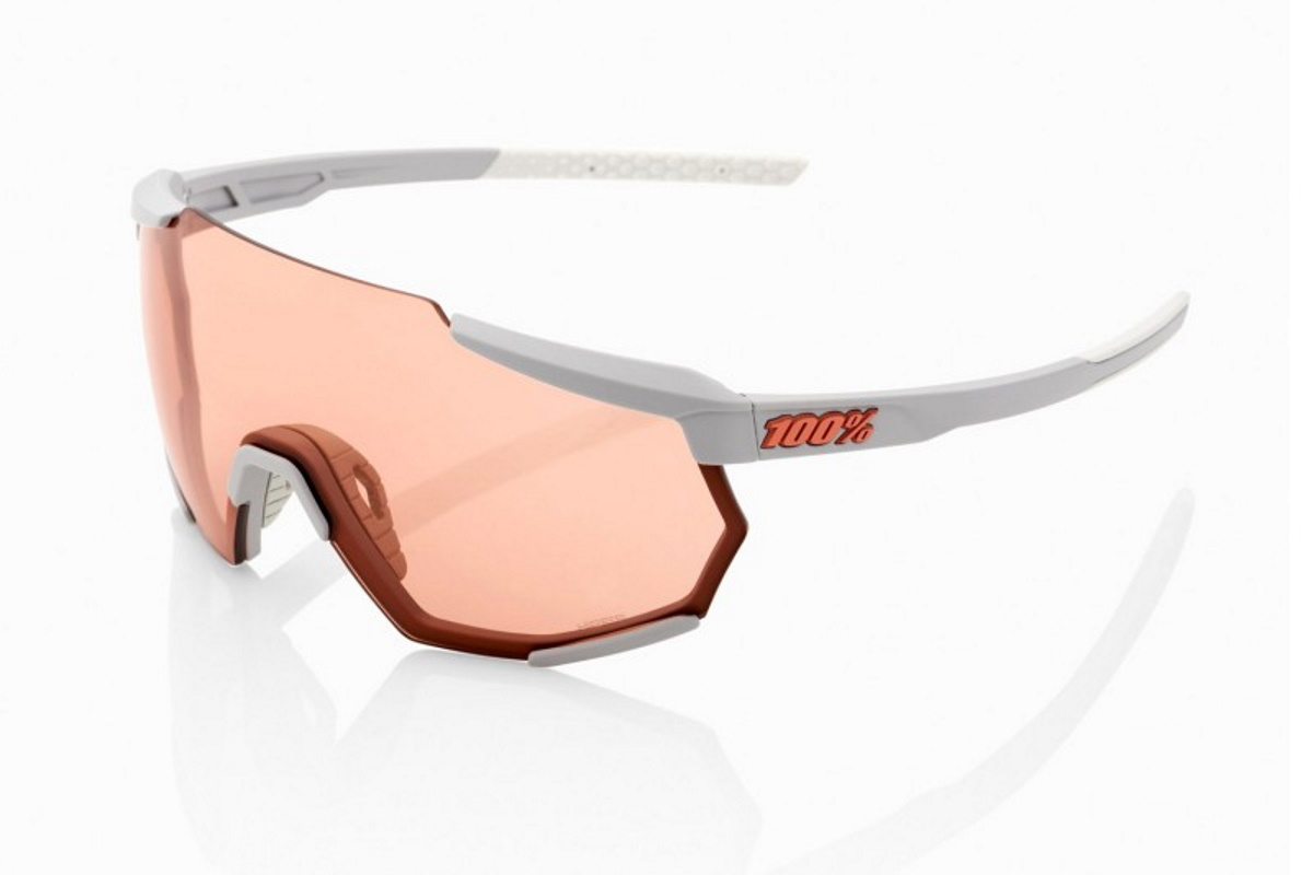 Gafas ciclismo 100% – RACETRAP® – Soft Tact Stone Grey Hiper Coral - Imagen 2