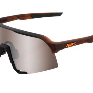 Gafas ciclismo 100% – S3™ – Matte Translucent Brown Fade	– Hiper Silver Mirror Lens