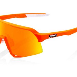 Gafas ciclismo 100% – S3™ – Neon Orange – Hiper Red Multilayer Mirror Lens