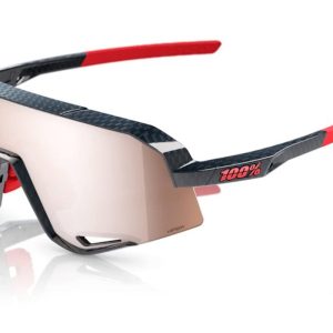 Gafas ciclismo 100% – Slendale – Gloss Carbon Fiber – Hiper Crimson Silver Mirror
