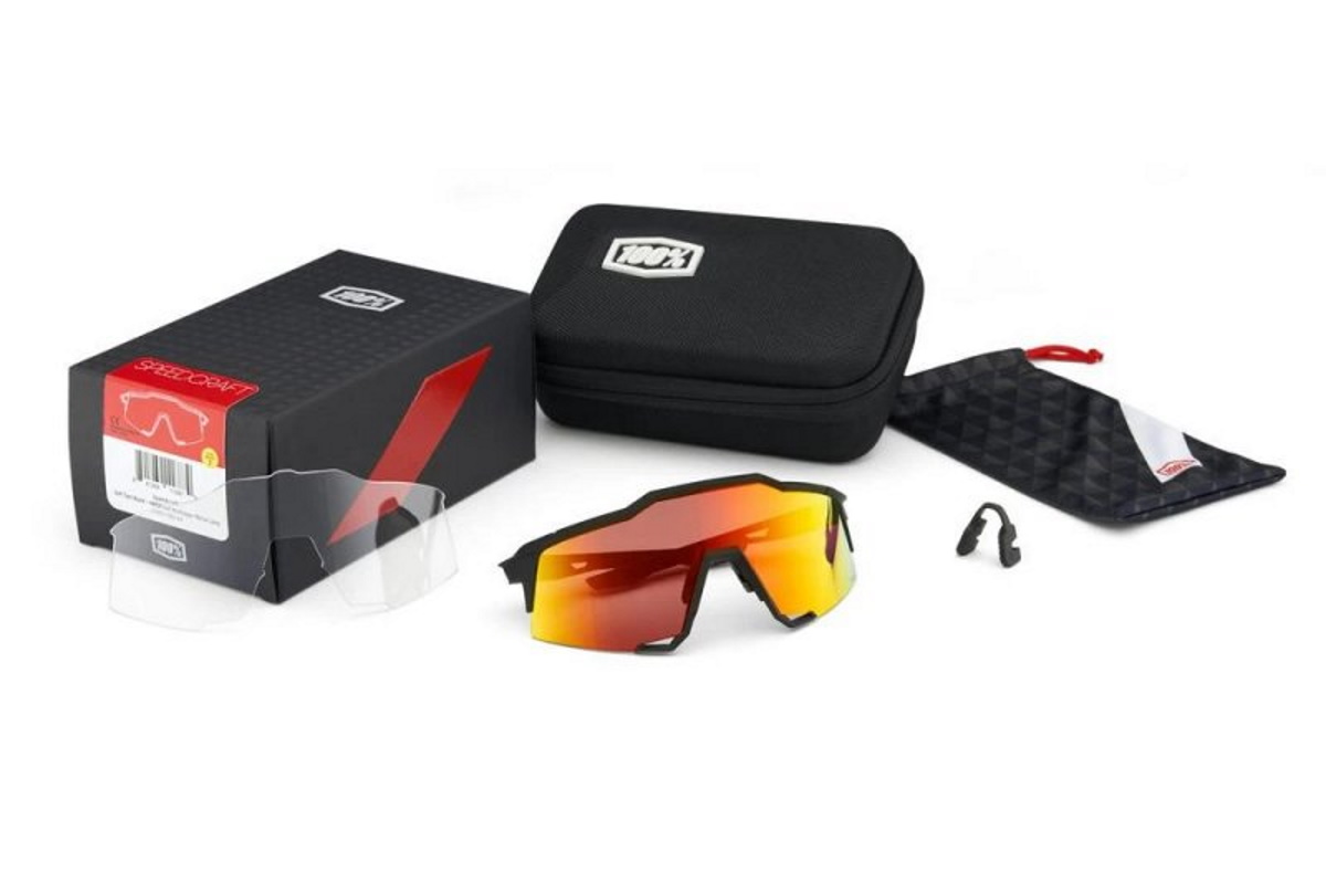 Gafas ciclismo 100% – SPEEDCRAFT® – Soft Tact Coral – Black Mirror Lens - Imagen 3