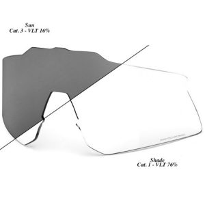 Lentes Gafas ciclismo 100% – SPEEDCRAFT® XS – Photochromic Clear/Smoke)