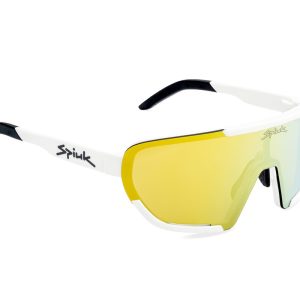 Gafas deportivas SPIUK NEBO – Montura Blanca Lente Espejo Amarillo