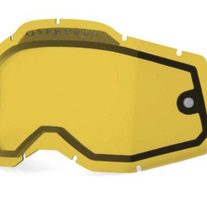 Lentes Reemplazo Gafas máscara 100% – RACECRAFT2 Goggle – Gold Dual Panel