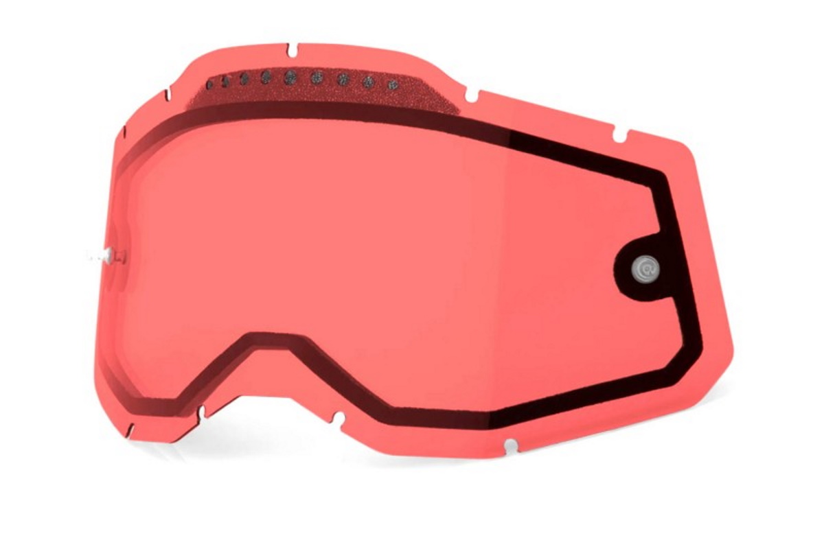 Lentes Reemplazo Gafas máscara 100% – RACECRAFT2 Goggle – Red Dual Panel - Imagen 2