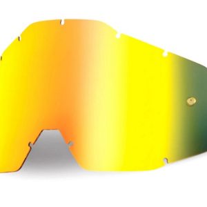 Lentes Reemplazo Gafas máscara 100% – RACECRAFT2 Goggle – Mirror Gold