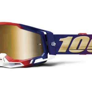 Gafas máscara 100% – RACECRAFT2 Goggle – United – True Gold Mirror Lens